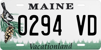 ME license plate 0294VD