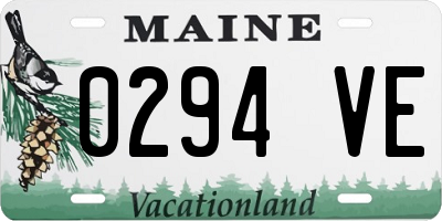 ME license plate 0294VE