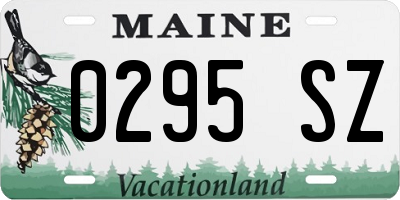 ME license plate 0295SZ