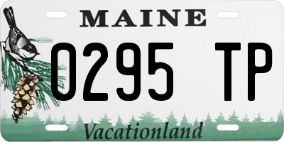 ME license plate 0295TP