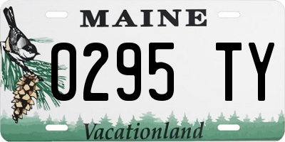ME license plate 0295TY