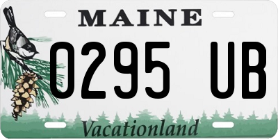 ME license plate 0295UB