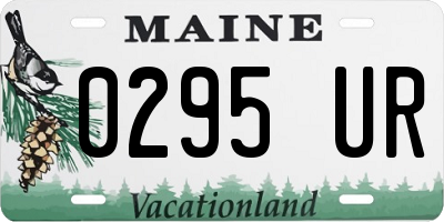ME license plate 0295UR