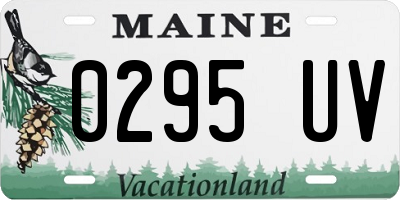 ME license plate 0295UV