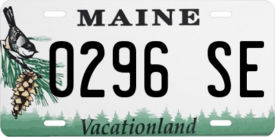 ME license plate 0296SE