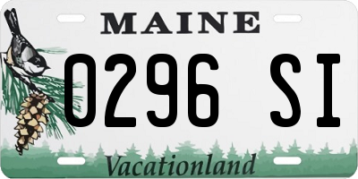 ME license plate 0296SI