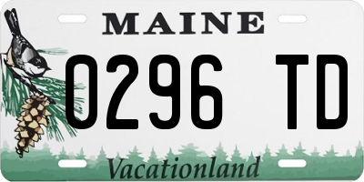 ME license plate 0296TD