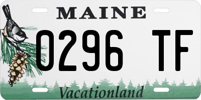 ME license plate 0296TF
