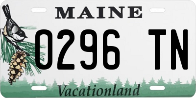 ME license plate 0296TN