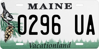 ME license plate 0296UA