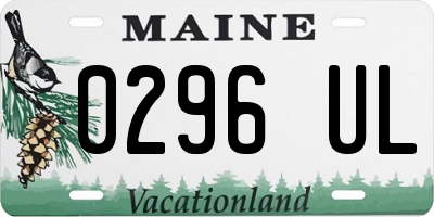 ME license plate 0296UL