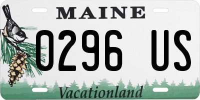 ME license plate 0296US