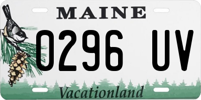 ME license plate 0296UV