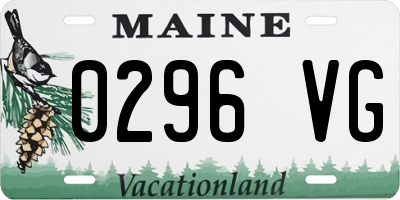 ME license plate 0296VG