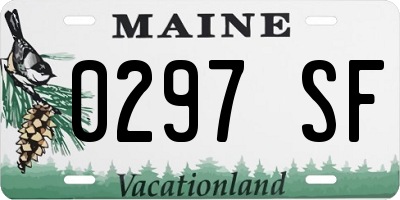 ME license plate 0297SF