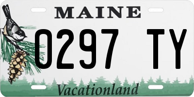 ME license plate 0297TY