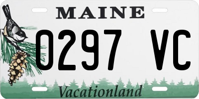 ME license plate 0297VC