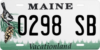 ME license plate 0298SB