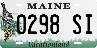 ME license plate 0298SI