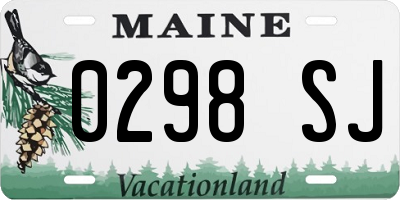 ME license plate 0298SJ