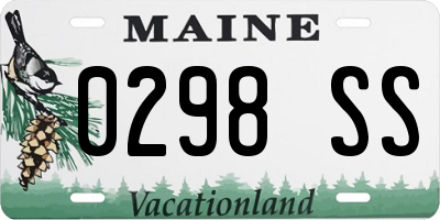ME license plate 0298SS
