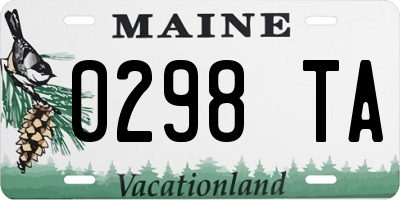 ME license plate 0298TA