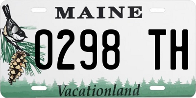 ME license plate 0298TH