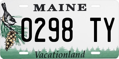 ME license plate 0298TY