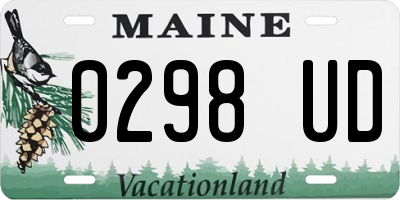 ME license plate 0298UD