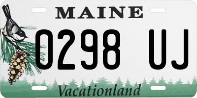 ME license plate 0298UJ