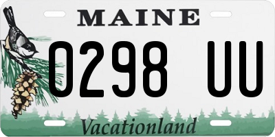 ME license plate 0298UU