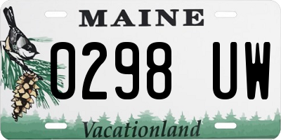 ME license plate 0298UW