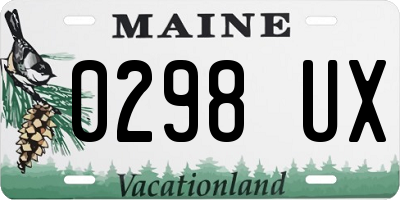 ME license plate 0298UX