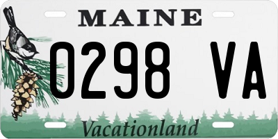 ME license plate 0298VA