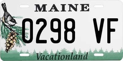 ME license plate 0298VF
