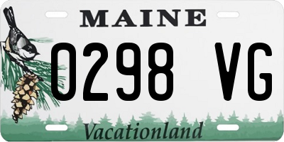 ME license plate 0298VG