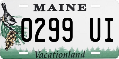 ME license plate 0299UI
