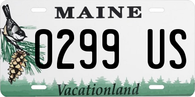 ME license plate 0299US