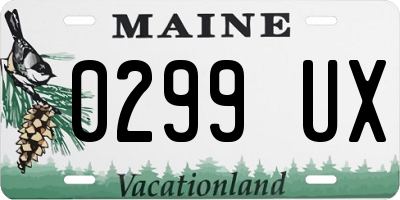 ME license plate 0299UX