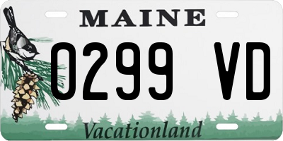 ME license plate 0299VD