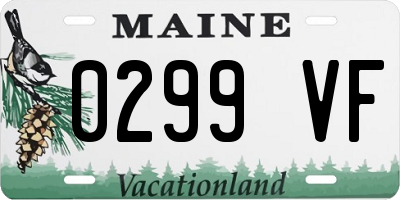 ME license plate 0299VF