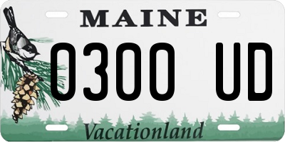 ME license plate 0300UD