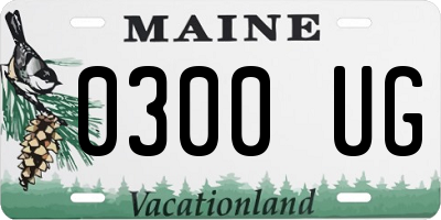 ME license plate 0300UG