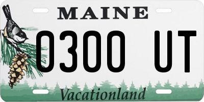 ME license plate 0300UT