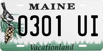 ME license plate 0301UI