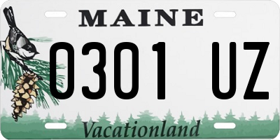 ME license plate 0301UZ