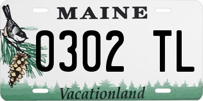 ME license plate 0302TL