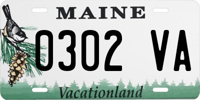 ME license plate 0302VA