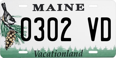 ME license plate 0302VD