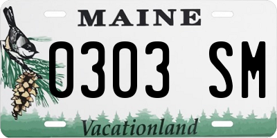 ME license plate 0303SM